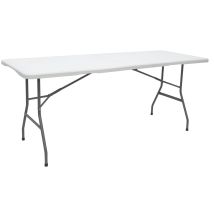 Gartentisch L 180x70x74cm Weiß