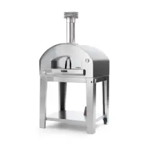 Forno Pizza A Gas Con Carrello Fontana "mangiafuoco" Colore Antracite 4 Pizze