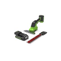 Greenworks - 2-in-1 Gras- Und Strauchschere 24v 2,0ah Akku - Ladegerät - G24shtk2