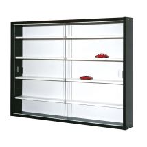Inter Link - Vetrina Collezionismo Collecty Laminato Bianco/nero 80x9,5x60h Doppio Vetro