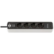 1153240126 Multipresa Con Interruttore Bianco Schuko 1 Pz. - Brennenstuhl
