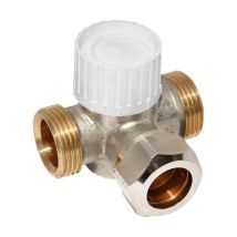 Rossweiner - 3-wege-ventilunterteil Dn 20 Voreinstellbar Mit Klemmverb.unten Anschluss Links, 1237471