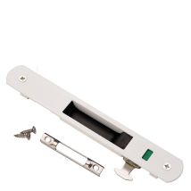 Serrure De Porte Coulissante - Garnitures De Quincaillerie De Verrouillage Simple De Fenêtre De Porte Coulissante En Acier Inoxydable De Ménage(blanc)