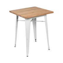 Table De Salle À Manger Carrée Industrielle 7house En Bois Et Acier 60x60x76cm