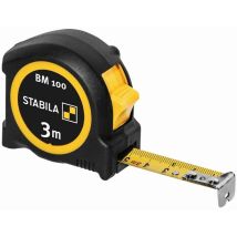 Stabila - Cinta De Bolsillo Bm 100 L.3m L.16 Mm Mm/mm Eg Ii Clip De Metal Abs/tpe