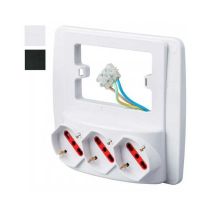 Rosi - Materiale Elettrico Toma De Pared Emilia Smart 2p+e 10/16a Negro - Rs94133