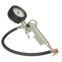 Lacme Pistola di Gonfiaggio Universale con Manometro Ø 63 mm, 0-10 bar – Tubo 35 cm, Pressione Massima 18/20 bar