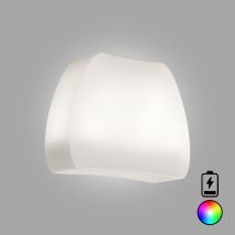 Vaso Luminoso Lampada Giardino Da Esterno 57x31 H 80 Mod. Heart Led Led Multicolor Batteria