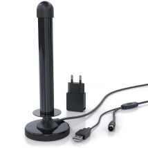 Aplic Dvb-t2 Hd Antenne Aktiv - Digitale Hdtv Stabantenne Zimmerantenne Verstärkerantenne - 4 M Kabel Usb Und Koaxialstecker Inkl. Usb Netzteil