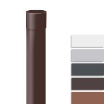 Fallrohr Kunststoff 200 Cm, Dachrinnenzubehör, Einfache Steckmontage, Made In Germany Dn50 / 50mm, 1 Stück Dunkelbraun - Inefa