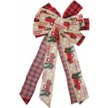 1pc De Noël Arc Porte Suspendus Décor Cheminée Décor De Noël Décor Arbre De Noël Topper Porte Suspendus Bowknot Tissu De Noël Arcs Arbre De Noël 