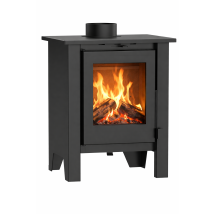 Nemaxx H8 Poêle À Bois Ventilé Type Cheminée Noir 7,6 Kw Pour 50–90 M² – Ventilateur D’air Chaud Tangentiel 2 Vitesses – Air Primaire/secondaire – 