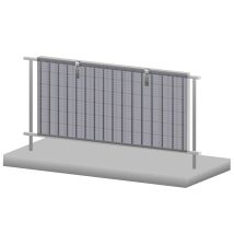 Zelsius - Solarmodul Balkonhalterung Set Für 1 Solarpanel, Set Für Senkrechte Solarpanelmontage