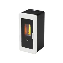 Termostufa A Pellet Canadian Stove "idro Ceramic 14" Bianco 13,8 Kw