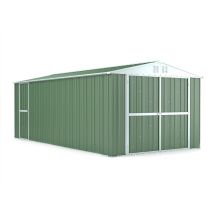 Casetta Box Da Giardino In Lamiera Di Acciaio Porta Utensili 327x611x235 Cm Enaudi Verde
