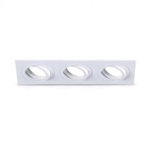 Vision-el - Soporte Led Spot Powerful Triple 30° Ip20 White 258x93mm - Perforación 240x80mm