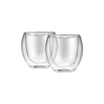 100ml Doppelwandiger Becher "palermo" Aus Robustem Borosilikatglas (2 Stück)