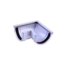 Ángulo exterior gris PVC para canalones Ferroplast – 25 Ø y 33 Ø – Accesorio de canalón