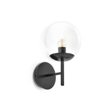 Wandleuchte Oxy E27 40w Glas Transparent Schwarz