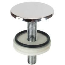 Tappo Copriforo Sanitari Ottone - Cromato Mm 50 Cf=pz 2- 5 Confezioni