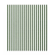 Toboli 20x Varillas De Soporte Para Plantas Verdes 120cm Ø11mm Tutores De Metal Y Plástico Para Tomates Y Plantas Trepadoras.
