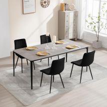 4er Set Esszimmerstühle Küchenstühle Mit Samt Gepolstertem Sitz Polsterstuhl Mit Rückenlehne Metallbeinen, Für Küche, Esszimmer, Schlafzimmer, 