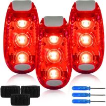 Lot De 3 Cartables Clignotants Led Sécurité Enfants Course À Pied Jogging Poussette Attaches Lumière