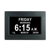 Calendario Digitale Lcd Da 7 Pollici Con Data E Ora, Orologio Non Abbreviato, Oscuramento Automatico, Display Hd, Promemoria In 8 Lingue Per Anziani E