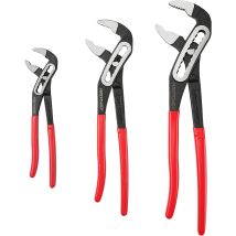 Maxpower Water Pump Pliers Set, 3pcs Adjustable Plumbing Grips Spanner Slip Joint Pliers Tongue And Groove Pliers Set With Super Wide Open Jaw, 180mm/