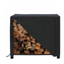Tigrezy - 48x24x42 Inch Firewood Rack, Large Capacity Outdoor Fireplace Dust Cover, 420d Waterproof