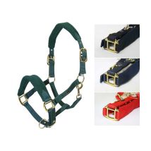 Cob, Blu: Gagnant En Nylon Avec Inserts En Polaire Et Boucles Plaquées En Laiton