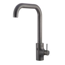 Miscelatore Elettronico Cucina Con By-pass Manuale Canna Girevole Alimentatore Da Rete 230v Serie Lk01 Idral I55d0-15000 Ottone - Nero Opaco