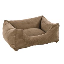 Coussin Panier Côtelé Rectangle Marron 65x50x20cm