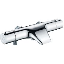 Grifo Termostático Para Baño Con Caño Cascada, Grifo Termostático De Latón Para Ducha Y Baño Con Dos Salidas De Agua, Botón De Seguridad De 38 °c, 
