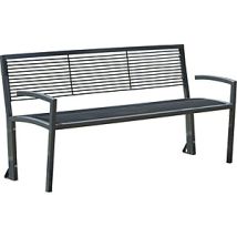 Activegreen - Gitterrohrbank In Grauguss-optik Lxbxh 1500 X 555 X 780 Mm