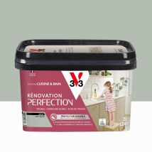 Vernice Per Mobili, V33 Ristrutturazione Cucina E Bagno, 2l, Verde Salvia Satinato V33