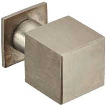 44409 - Pomello Per Mobile Realizzato In Acciaio Inox Spazzolato, Dimensioni 20 X 20 X 33 Mm - Schwinn
