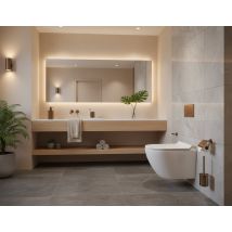 Laneri Wc Sospeso Serie New Bent - Vaso Rimless - Senza Brida -bianco Lucido - Dimensioni Ridotte Cm 49,5 - Coprivaso Soft-close