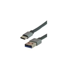 Cordon Usb-c Superspeed Soft Touch Gaine Tissu Pour Charge Et Synchronisation 1 Mètre - Fujionkyo - 423402