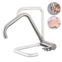 Grifo De Cocina Plegable 180° 7-formas Grifo Debajo De Ventana Giratorio A 360° Acero Inoxidable Monomando Grifería Mezclador Con Aireador Para Agua 