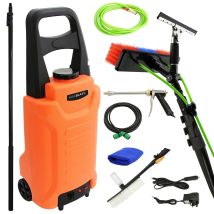 30ft Water Fed Cleaning Pole & 30l Water Trolley