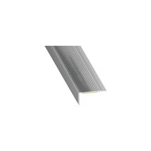 Naso Di Scale Adesivo In Alluminio Titanio 45x23 Mm Lungo. 1m