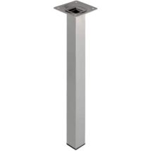 Piede quadrato in alluminio 25x25 H800 mm – Portata 50 kg – Colore grigio satinato – Element System