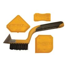 Sealant Repair Kit – 1 Soft-Grip Brush, 1 Metal Scraper, 3 Flexible Applicators – Roughneck
