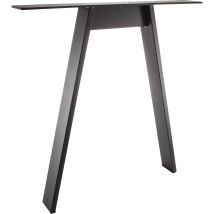 Tischkufe A-Form – Stahl schwarz lackiert – 700mm Breite – 100mm Tiefe – 720mm Höhe – Tragkraft 150kg