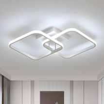 Comely - Led Ceiling Light, 42w 4700lm, Square Acrylic Ceiling Lamp, Modern Aluminum Luminaire 59cm For Kitchen, Dining Room, Bedroom - White - White 