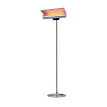 Mpc Estepona 2000w Palo Riscaldatore Riflettente Da Terra Su Piantana 2000w Grigio Dotato Di Curva Riflettente Orientabile Ed In Grado Di Concentrare 