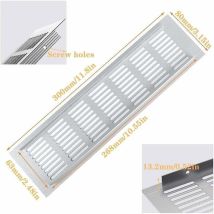 4-teiliges Aluminium-lüftungsgitter, Großes Rechteckiges Lüftungsgitter Für Backöfen, Zur Belüftung Von Schränken Und Möbeln (80 X 300 Mm)