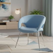 Altri - Bürostuhl Bathurst, Wartestuhl Mit Armlehnen Für Büro, Ergonomischer Wartestuhl, Cm 58x59h72, Hellblau