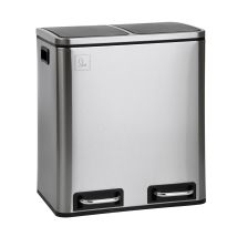 Tm2x15 Mülleimer 30 Mülltrennsystem Abfalleimer Mit Fächern Silber - Svita